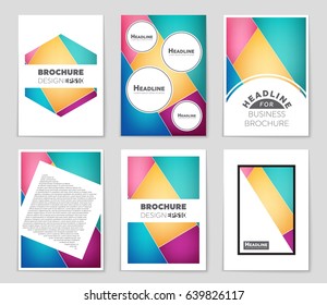 Abstract vector layout background set. For art template design, list, front page, mockup brochure theme style, banner, idea, cover, booklet, print, flyer, book, blank, card, ad, sign, sheet,, a4