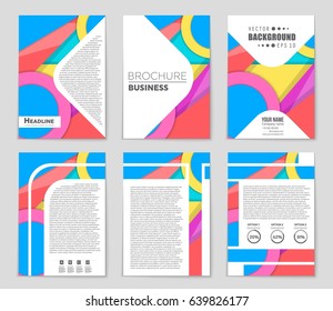 Abstract vector layout background set. For art template design, list, front page, mockup brochure theme style, banner, idea, cover, booklet, print, flyer, book, blank, card, ad, sign, sheet,, a4