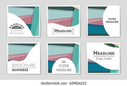 Abstract vector layout background set. For art template design, list, front page, mockup brochure theme style, banner, idea, cover, booklet, print, flyer, book, blank, card, ad, sign, sheet,, a4