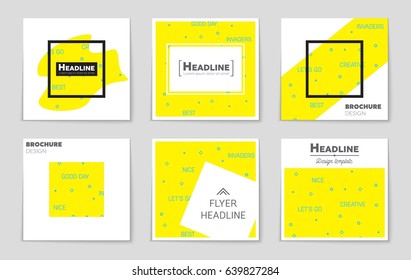 Abstract vector layout background set. For art template design, list, front page, mockup brochure theme style, banner, idea, cover, booklet, print, flyer, book, blank, card, ad, sign, sheet,, a4