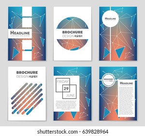 Abstract vector layout background set. For art template design, list, front page, mockup brochure theme style, banner, idea, cover, booklet, print, flyer, book, blank, card, ad, sign, sheet,, a4