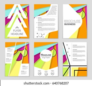 Abstract vector layout background set. For art template design, list, front page, mockup brochure theme style, banner, idea, cover, booklet, print, flyer, book, blank, card, ad, sign, sheet,, a4