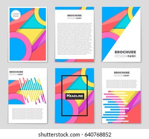 Abstract vector layout background set. For art template design, list, front page, mockup brochure theme style, banner, idea, cover, booklet, print, flyer, book, blank, card, ad, sign, sheet,, a4