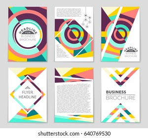 Abstract vector layout background set. For art template design, list, front page, mockup brochure theme style, banner, idea, cover, booklet, print, flyer, book, blank, card, ad, sign, sheet,, a4