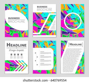 Abstract vector layout background set. For art template design, list, page, mockup brochure theme style, banner, idea, cover, booklet, print, flyer, book, blank, card, ad, sign, sheet,, a4