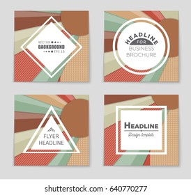 Abstract vector layout background set. For art template design, list, front page, mockup brochure theme style, banner, idea, cover, booklet, print, flyer, book, blank, card, ad, sign, sheet,, a4
