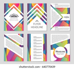 Abstract vector layout background set. For art template design, list, front page, mockup brochure theme style, banner, idea, cover, booklet, print, flyer, book, blank, card, ad, sign, sheet,, a4
