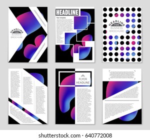 Abstract vector layout background set. For art template design, list, front page, mockup brochure theme style, banner, idea, cover, booklet, print, flyer, book, blank, card, ad, sign, sheet,, a4