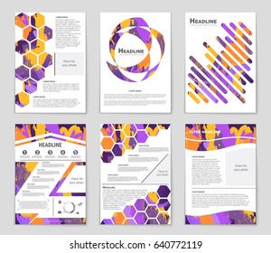 Abstract vector layout background set. For art template design, list, front page, mockup brochure theme style, banner, idea, cover, booklet, print, flyer, book, blank, card, ad, sign, sheet,, a4.