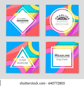 Abstract vector layout background set. For art template design, list, front page, mockup brochure theme style, banner, idea, cover, booklet, print, flyer, book, blank, card, ad, sign, sheet,, a4