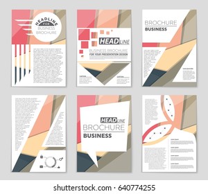 Abstract vector layout background set. For art template design, list, front page, mockup brochure theme style, banner, idea, cover, booklet, print, flyer, book, blank, card, ad, sign, sheet,, a4