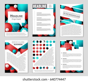 Abstract vector layout background set. For art template design, list, front page, mockup brochure theme style, banner, idea, cover, booklet, print, flyer, book, blank, card, ad, sign, sheet,, a4