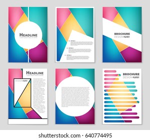 Abstract vector layout background set. For art template design, list, front page, mockup brochure theme style, banner, idea, cover, booklet, print, flyer, book, blank, card, ad, sign, sheet,, a4