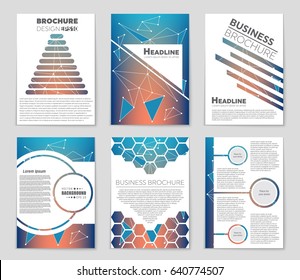 Abstract vector layout background set. For art template design, list, front page, mockup brochure theme style, banner, idea, cover, booklet, print, flyer, book, blank, card, ad, sign, sheet,, a4