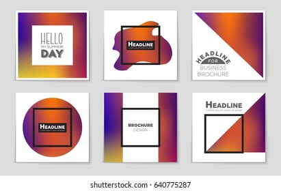 Abstract vector layout background set. For art template design, list, page, mockup brochure theme style, banner, idea, cover, booklet, print, flyer, book, blank, card, ad, sign, sheet,, a4