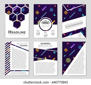 Abstract vector layout background set. For art template design, list, front page, mockup brochure theme style, banner, idea, cover, booklet, print, flyer, book, blank, card, ad, sign, sheet,, a4