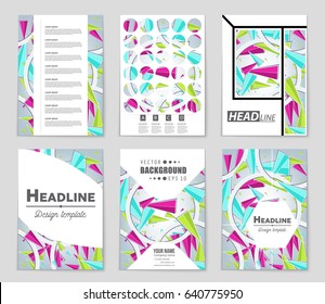 Abstract vector layout background set. For art template design, list, page, mockup brochure theme style, banner, idea, cover, booklet, print, flyer, book, blank, card, ad, sign, sheet,, a4