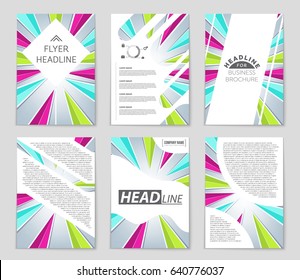 Abstract vector layout background set. For art template design, list, page, mockup brochure theme style, banner, idea, cover, booklet, print, flyer, book, blank, card, ad, sign, sheet,, a4