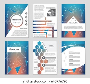 Abstract vector layout background set. For art template design, list, front page, mockup brochure theme style, banner, idea, cover, booklet, print, flyer, book, blank, card, ad, sign, sheet,, a4