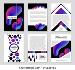 Abstract vector layout background set. For art template design, list, front page, mockup brochure theme style, banner, idea, cover, booklet, print, flyer, book, blank, card, ad, sign, sheet,, a4