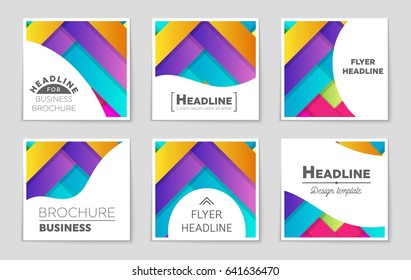 Abstract vector layout background set. For art template design, list, front page, mockup brochure theme style, banner, idea, cover, booklet, print, flyer, book, blank, card, ad, sign, sheet,, a4