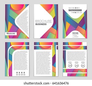 Abstract vector layout background set. For art template design, list, front page, mockup brochure theme style, banner, idea, cover, booklet, print, flyer, book, blank, card, ad, sign, sheet,, a4