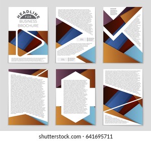 Abstract vector layout background set. For art template design, list, front page, mockup brochure theme style, banner, idea, cover, booklet, print, flyer, book, blank, card, ad, sign, sheet,, a4