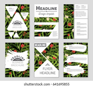 Abstract vector layout background set. For art template design, list, front page, mockup brochure theme style, banner, idea, cover, booklet, print, flyer, book, blank, card, ad, sign, sheet,, a4