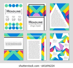 Abstract vector layout background set. For art template design, list, front page, mockup brochure theme style, banner, idea, cover, booklet, print, flyer, book, blank, card, ad, sign, sheet,, a4