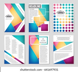 Abstract vector layout background set. For art template design, list, front page, mockup brochure theme style, banner, idea, cover, booklet, print, flyer, book, blank, card, ad, sign, sheet,, a4