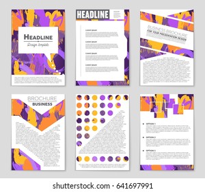 Abstract vector layout background set. For art template design, list, front page, mockup brochure theme style, banner, idea, cover, booklet, print, flyer, book, blank, card, ad, sign, sheet,, a4.