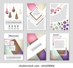 Abstract vector layout background set. For art template design, list, front page, mockup brochure theme style, banner, idea, cover, booklet, print, flyer, book, blank, card, ad, sign, sheet,, a4
