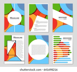 Abstract vector layout background set. For art template design, list, front page, mockup brochure theme style, banner, idea, cover, booklet, print, flyer, book, blank, card, ad, sign, sheet,, a4