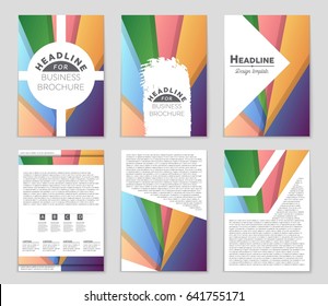 Abstract vector layout background set. For art template design, list, front page, mockup brochure theme style, banner, idea, cover, booklet, print, flyer, book, blank, card, ad, sign, sheet,, a4