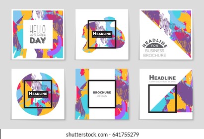 Abstract vector layout background set. For art template design, list, front page, mockup brochure theme style, banner, idea, cover, booklet, print, flyer, book, blank, card, ad, sign, sheet,, a4