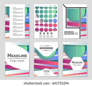 Abstract vector layout background set. For art template design, list, front page, mockup brochure theme style, banner, idea, cover, booklet, print, flyer, book, blank, card, ad, sign, sheet,, a4