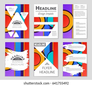 Abstract vector layout background set. For art template design, list, front page, mockup brochure theme style, banner, idea, cover, booklet, print, flyer, book, blank, card, ad, sign, sheet,, a4