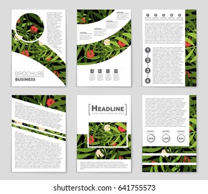 Abstract vector layout background set. For art template design, list, front page, mockup brochure theme style, banner, idea, cover, booklet, print, flyer, book, blank, card, ad, sign, sheet,, a4