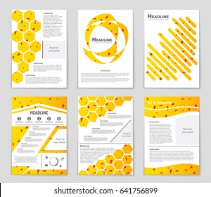 Abstract vector layout background set. For art template design, list, front page, mockup brochure theme style, banner, idea, cover, booklet, print, flyer, book, blank, card, ad, sign, sheet,, a4