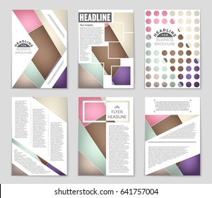 Abstract vector layout background set. For art template design, list, front page, mockup brochure theme style, banner, idea, cover, booklet, print, flyer, book, blank, card, ad, sign, sheet,, a4