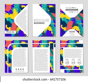 Abstract vector layout background set. For art template design, list, front page, mockup brochure theme style, banner, idea, cover, booklet, print, flyer, book, blank, card, ad, sign, sheet,, a4