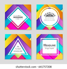 Abstract vector layout background set. For art template design, list, front page, mockup brochure theme style, banner, idea, cover, booklet, print, flyer, book, blank, card, ad, sign, sheet,, a4