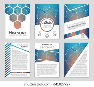 Abstract vector layout background set. For art template design, list, front page, mockup brochure theme style, banner, idea, cover, booklet, print, flyer, book, blank, card, ad, sign, sheet,, a4