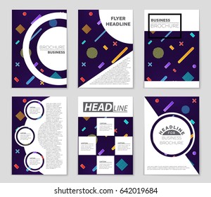 Abstract vector layout background set. For art template design, list, front page, mockup brochure theme style, banner, idea, cover, booklet, print, flyer, book, blank, card, ad, sign, sheet,, a4
