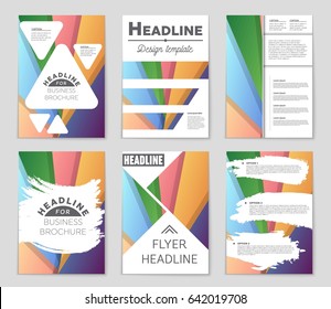 Abstract vector layout background set. For art template design, list, front page, mockup brochure theme style, banner, idea, cover, booklet, print, flyer, book, blank, card, ad, sign, sheet,, a4
