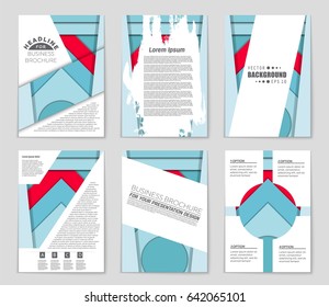 Abstract vector layout background set. For art template design, list, front page, mockup brochure theme style, banner, idea, cover, booklet, print, flyer, book, blank, card, ad, sign, sheet,, a4