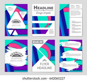 Abstract vector layout background set. For art template design, list, front page, mockup brochure theme style, banner, idea, cover, booklet, print, flyer, book, blank, card, ad, sign, sheet,, a4