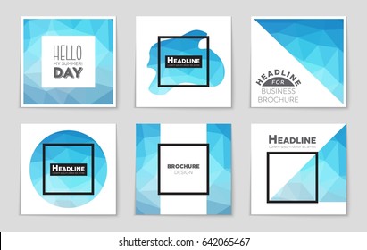 Abstract vector layout background set. For art template design, list, page, mockup brochure theme style, banner, idea, cover, booklet, print, flyer, book, blank, card, ad, sign, sheet,, a4.