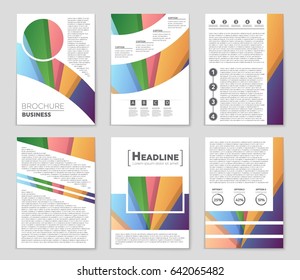 Abstract vector layout background set. For art template design, list, front page, mockup brochure theme style, banner, idea, cover, booklet, print, flyer, book, blank, card, ad, sign, sheet,, a4