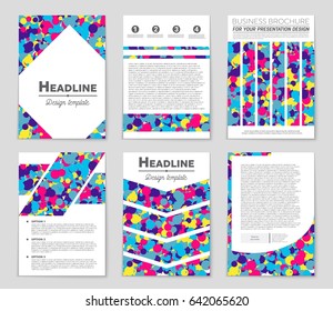Abstract vector layout background set. For art template design, list, page, mockup brochure theme style, banner, idea, cover, booklet, print, flyer, book, blank, card, ad, sign, sheet,, a4